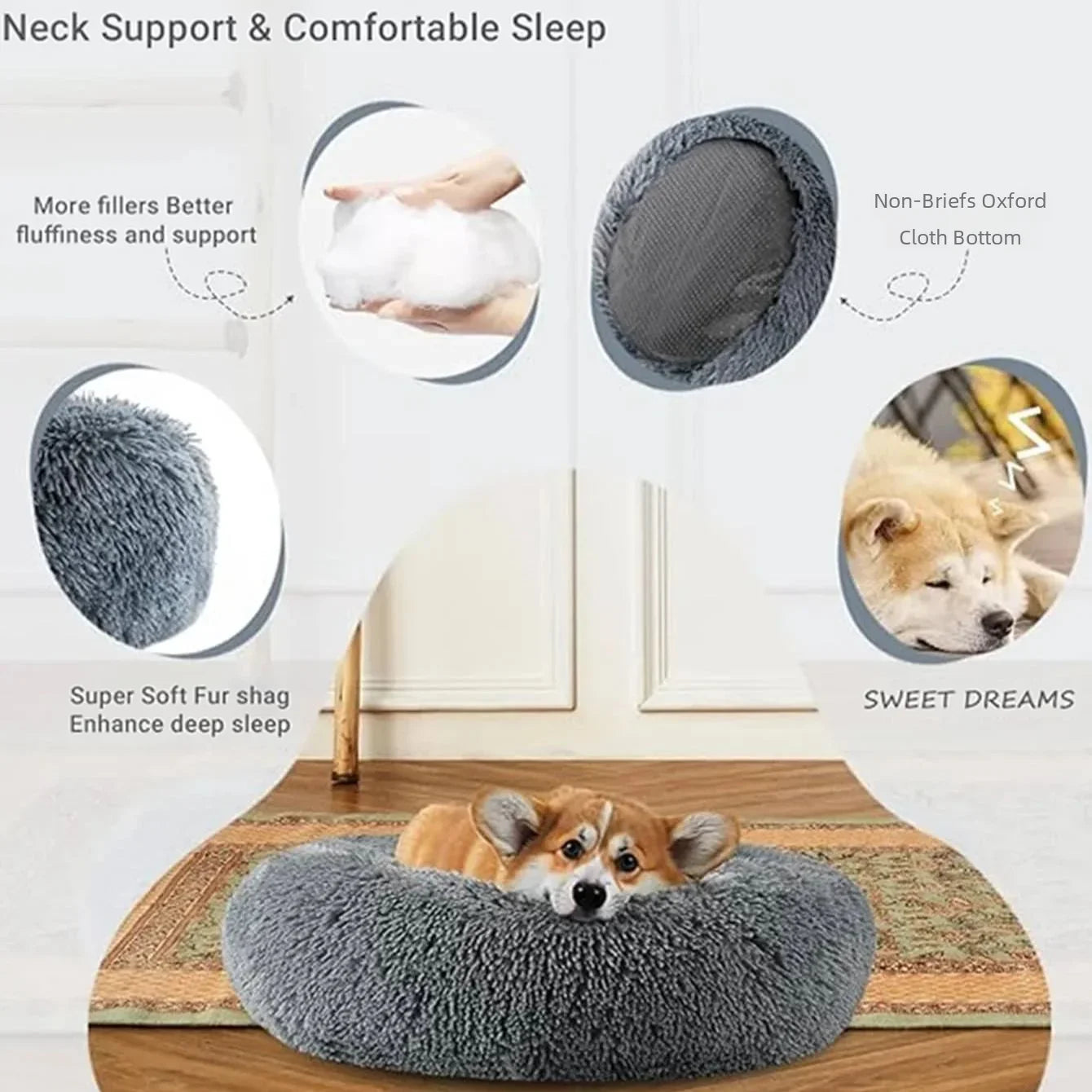 Lit Rond Ultra Douillet - chat installé - Animondes