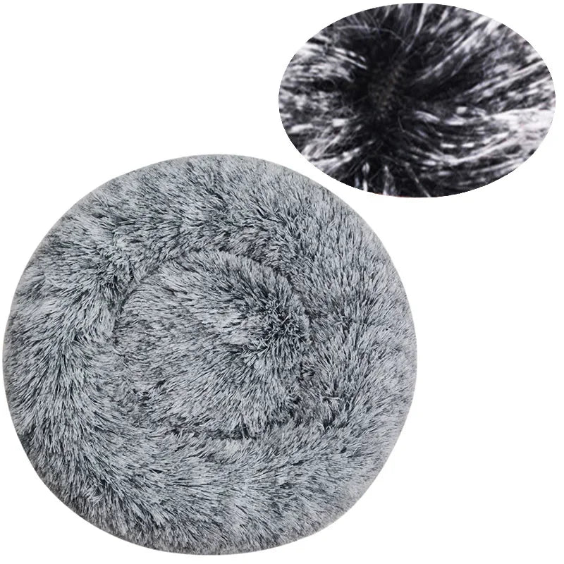 Lit Rond Ultra Douillet Gris Chiné Foncé - Animondes